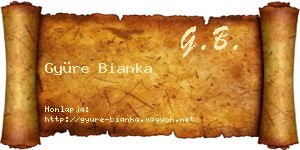 Gyüre Bianka névjegykártya