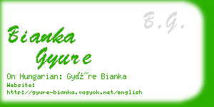 bianka gyure business card